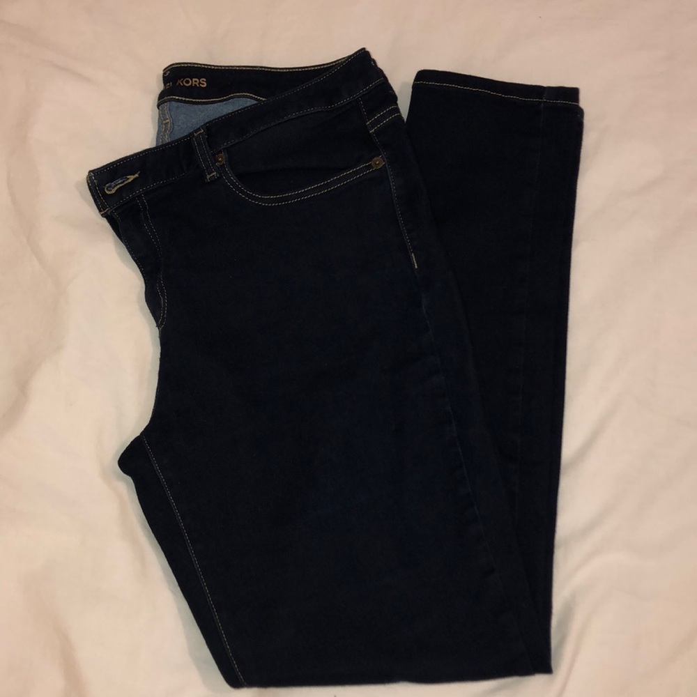 Michael Kors dark wash skinny jeans
